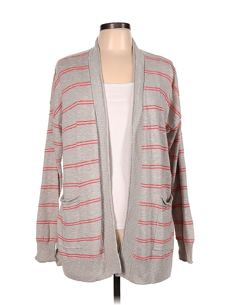 Knox Rose Women's Plus Size Open-Front Cardigan - (XLarge, Gray Striped) at   Women's Clothing store