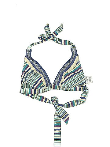 Lucky Brand Stripes Multi Color Blue Swimsuit Top Size S - 69% off