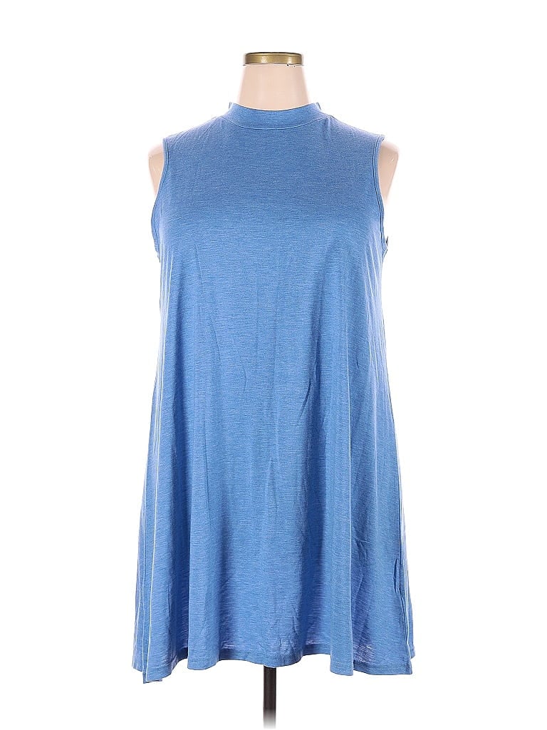 Just Love Blue Casual Dress Size 2X (Plus) - photo 1