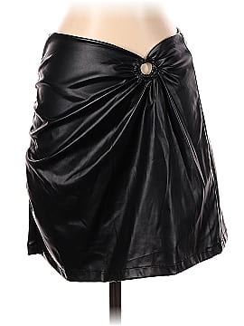 Entro Faux Leather Skirt (view 1)