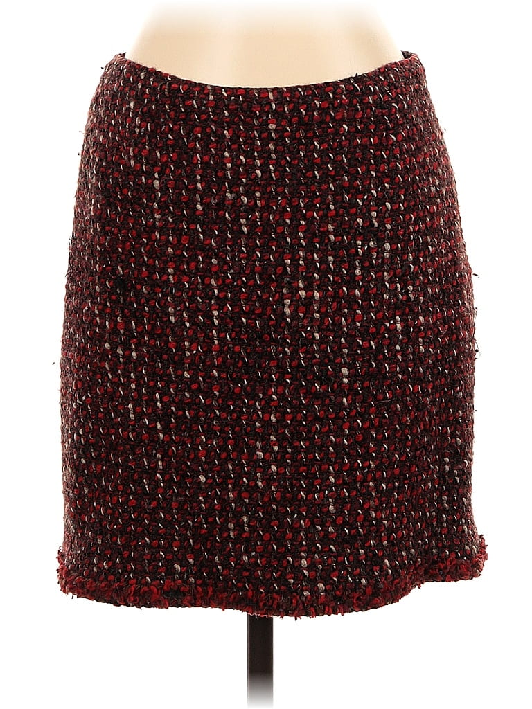 Nine West Tweed Marled Burgundy Casual Skirt Size 4 - photo 1