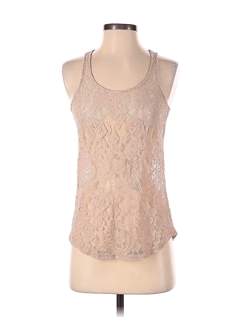 Fossil 100% Polyamide Tan Sleeveless Top Size XS - photo 1