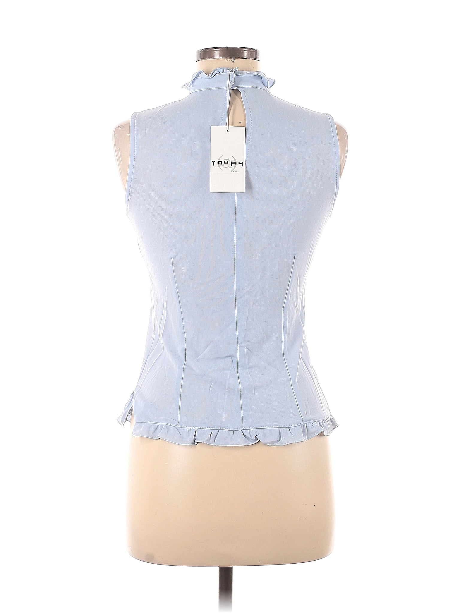 Toupy Paris Blue Sleeveless Blouse Size 38 (FR) - 48% off | ThredUp