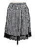 1.State 100% Rayon Checkered-gingham Houndstooth Argyle Black Casual Skirt Size S - photo 2