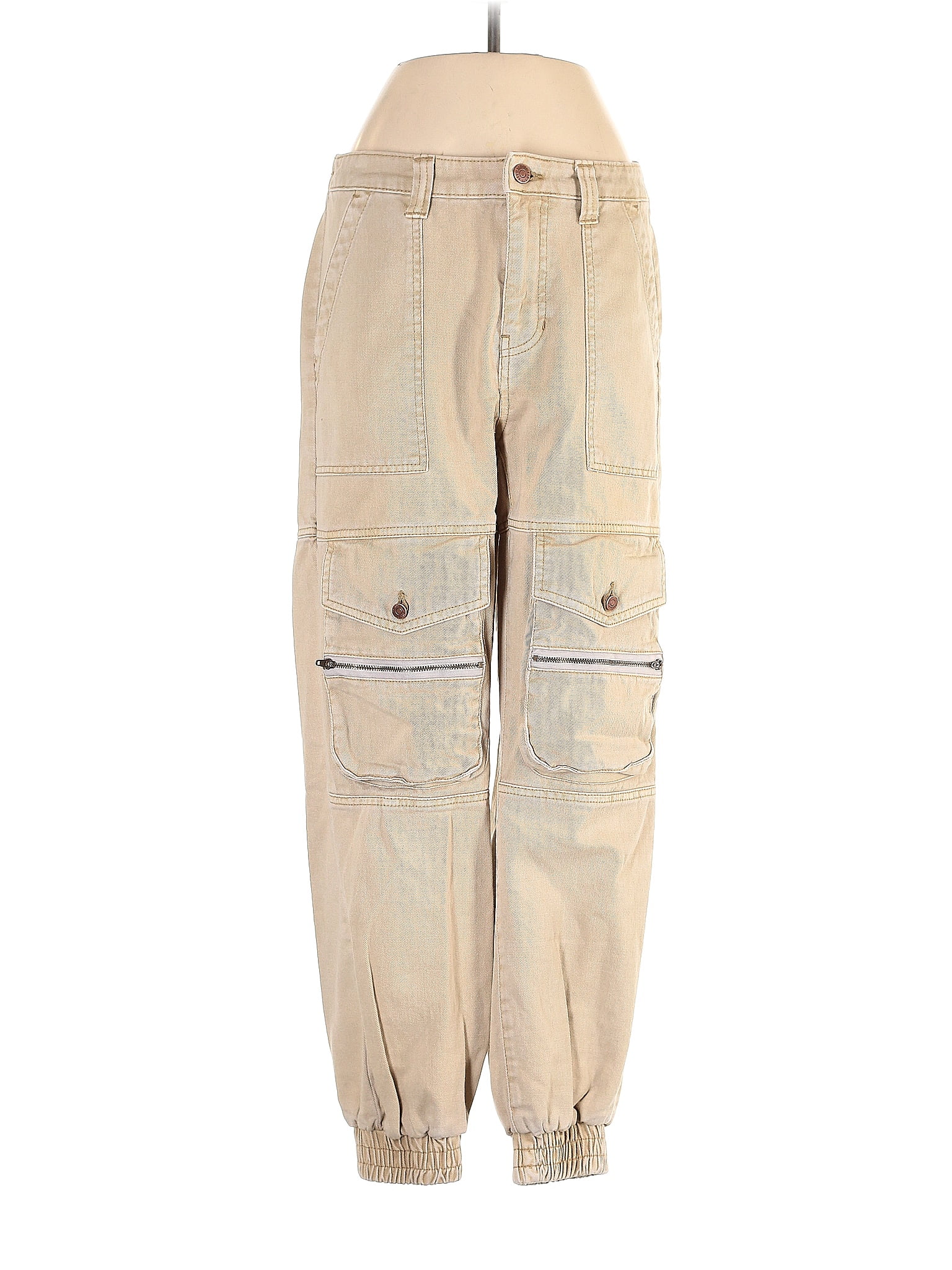 BDG 100 Cotton Solid Tan Cargo Pants 26 Waist 47 off ThredUp