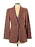 Judith & Charles 100% Linen Marled Tweed Brown Blazer Size 4 - photo 1