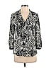 HD in Paris 100% Polyester Paisley Gray 3/4 Sleeve Blouse Size 4 - photo 1