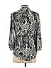 HD in Paris 100% Polyester Paisley Gray 3/4 Sleeve Blouse Size 4 - photo 2