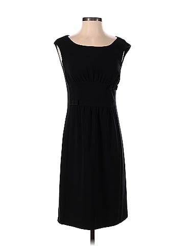 Armani Collezioni 100 Polyester Solid Black Casual Dress Size 4