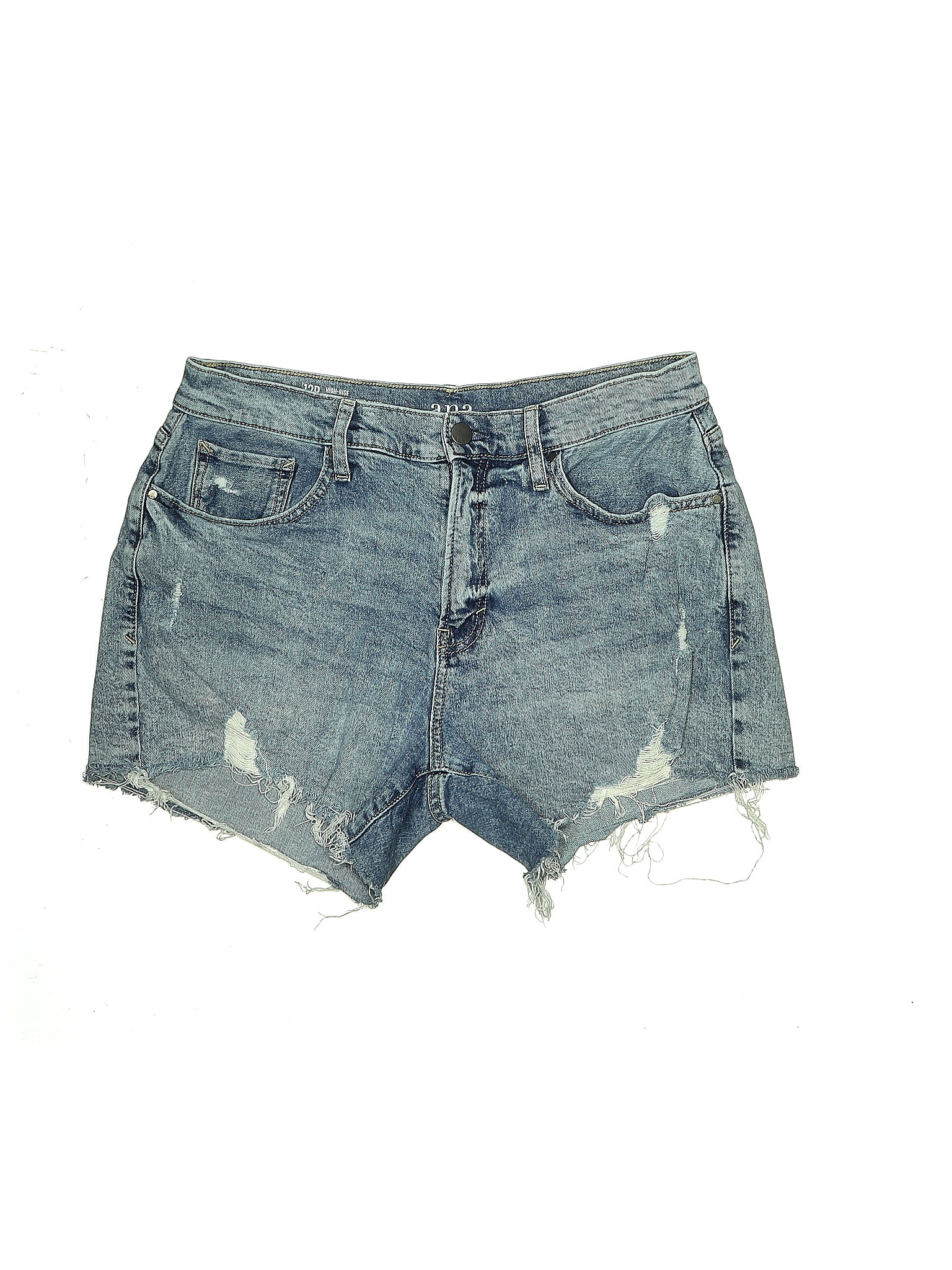 A N A A New Approach Solid Blue Denim Shorts Size 12 47 Off Thredup