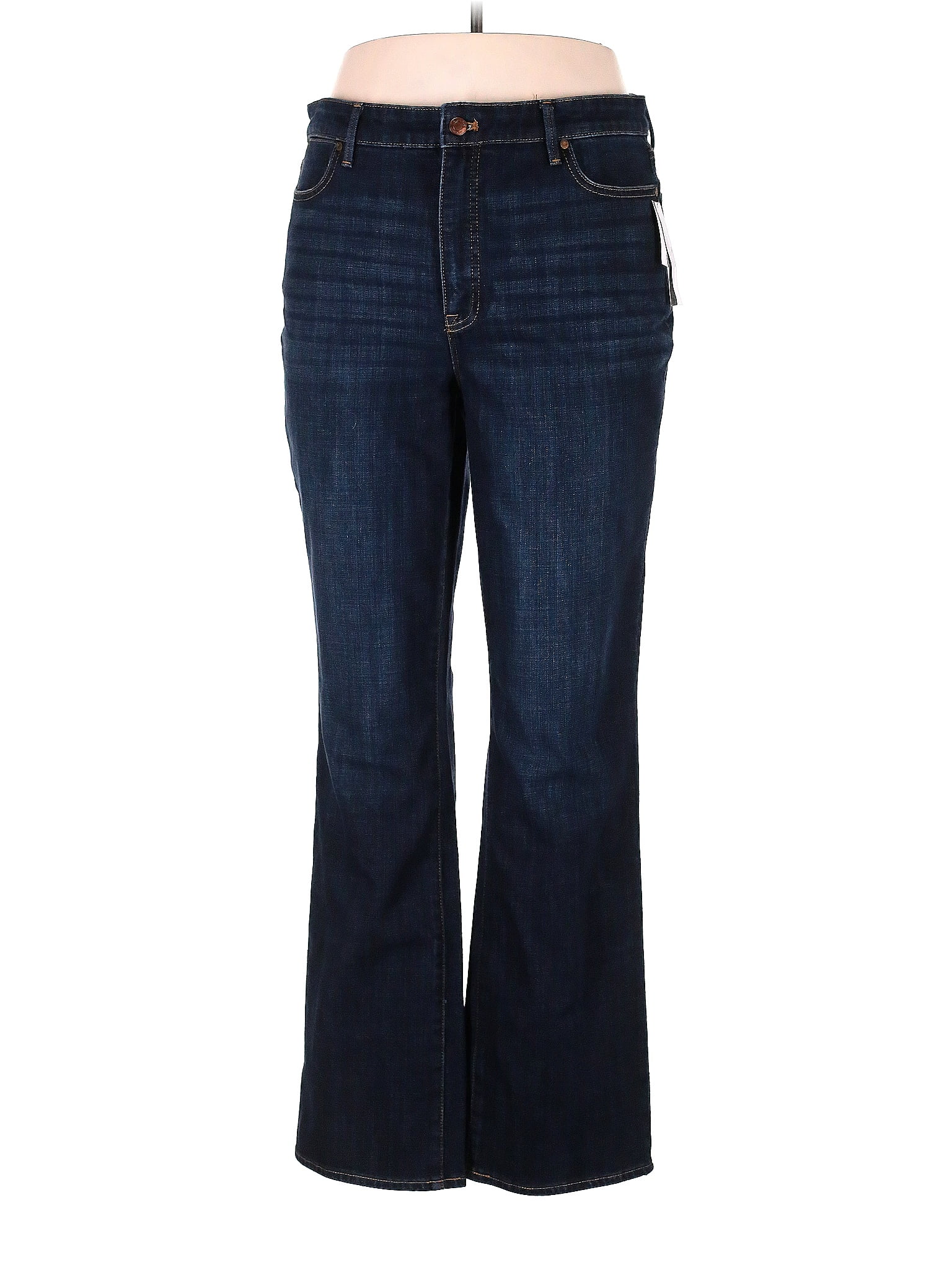 Talbots Solid Blue Jeans Size 14 - 73% off