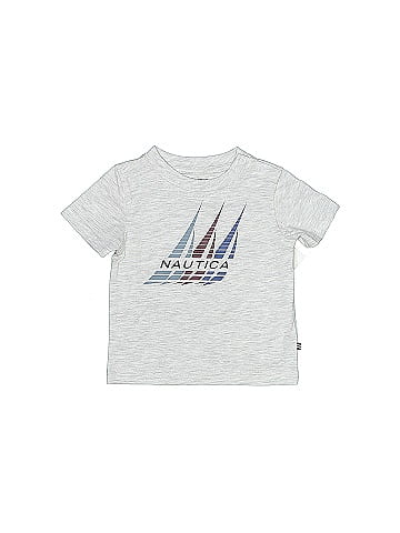 Nautica Marled Gray Silver Short Sleeve T-Shirt Size 6-9 mo - 53% off