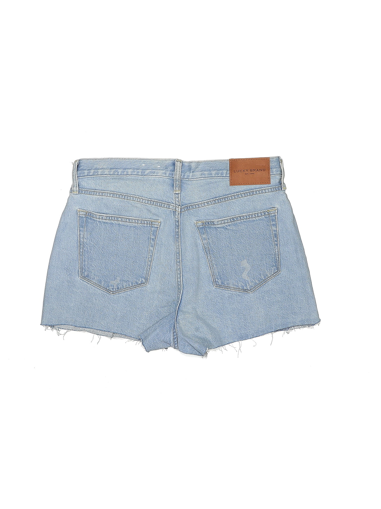 Lucky Brand Solid Blue Denim Shorts Size 4 - 67% off