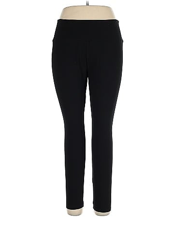Simply Vera Vera Wang Polka Dots Black Active Pants Size XL - 50