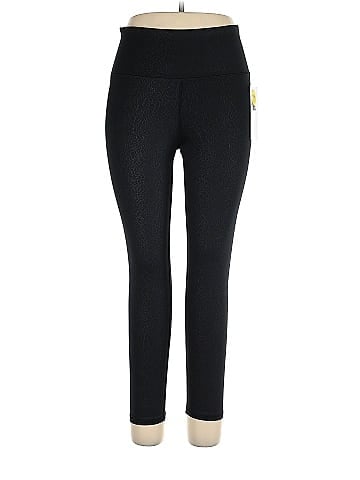 Marika Leopard Print Black Active Pants Size XL - 60% off
