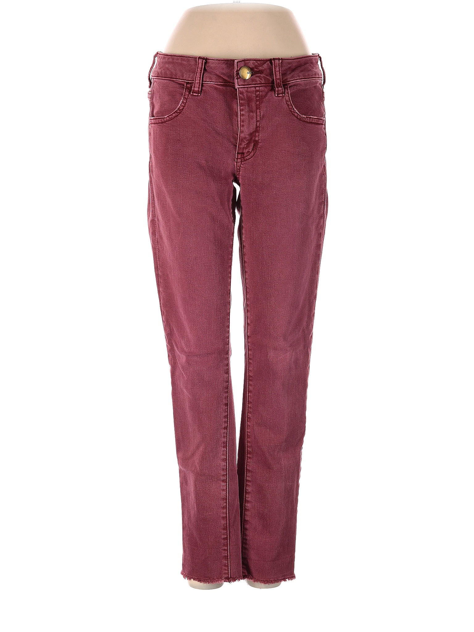 American Eagle Outfitters Tortoise Hearts Burgundy Jeans Size 4 - 63% ...