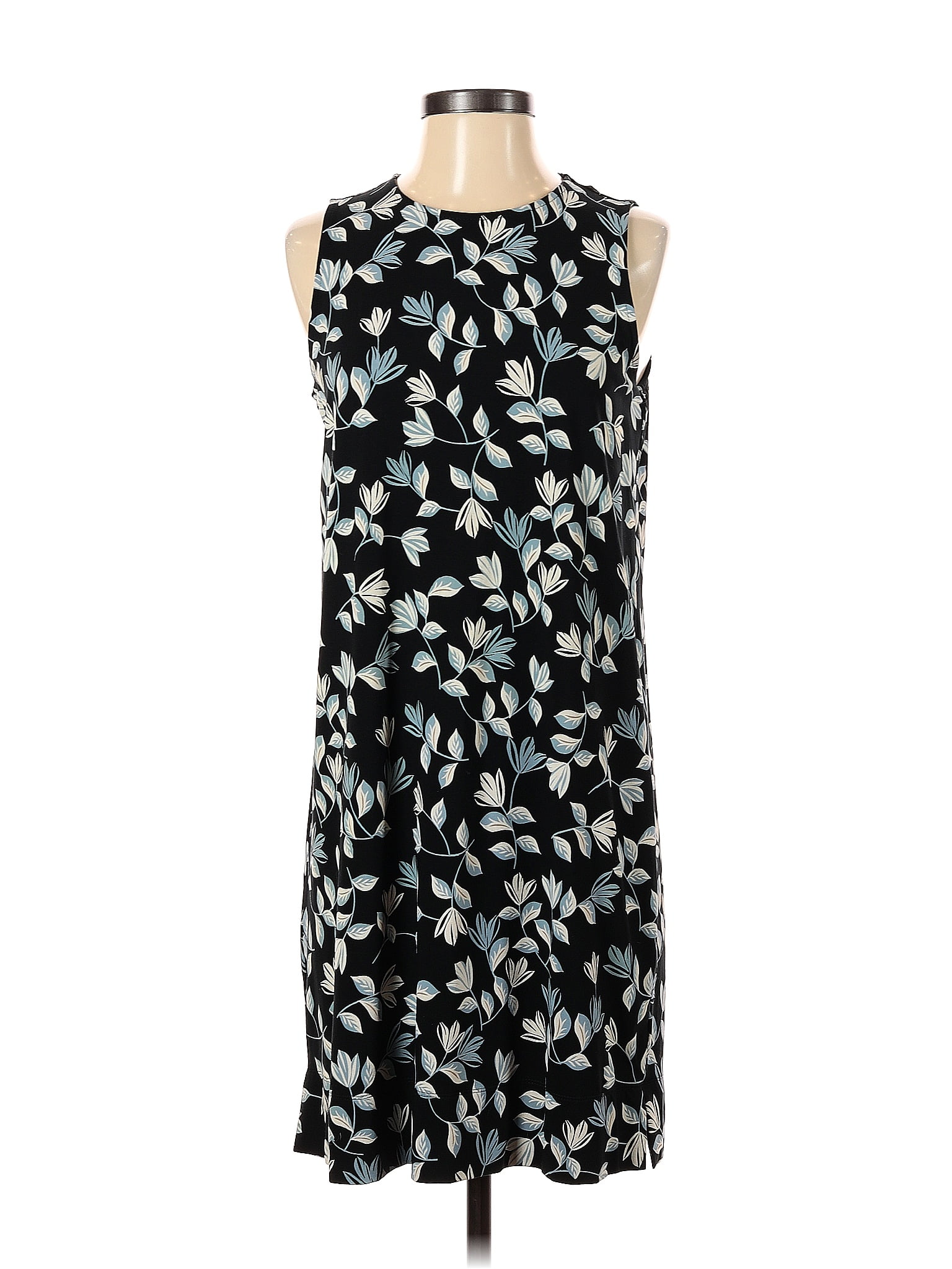 J.Jill Floral Black Casual Dress Size S (Petite) - 66% off