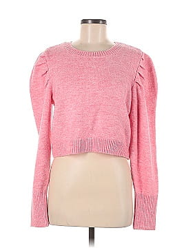 Women's Square Neck Pointelle Pullover Sweater - Wild Fable Almond S