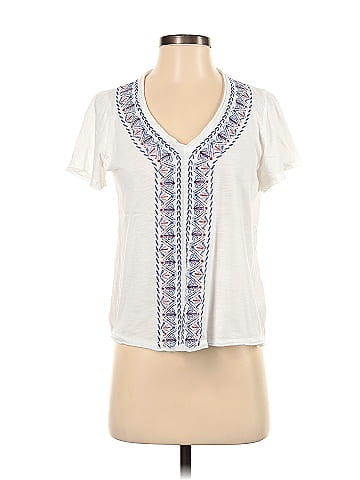 Knox Rose White Ivory Short Sleeve Top Size S - 23% off