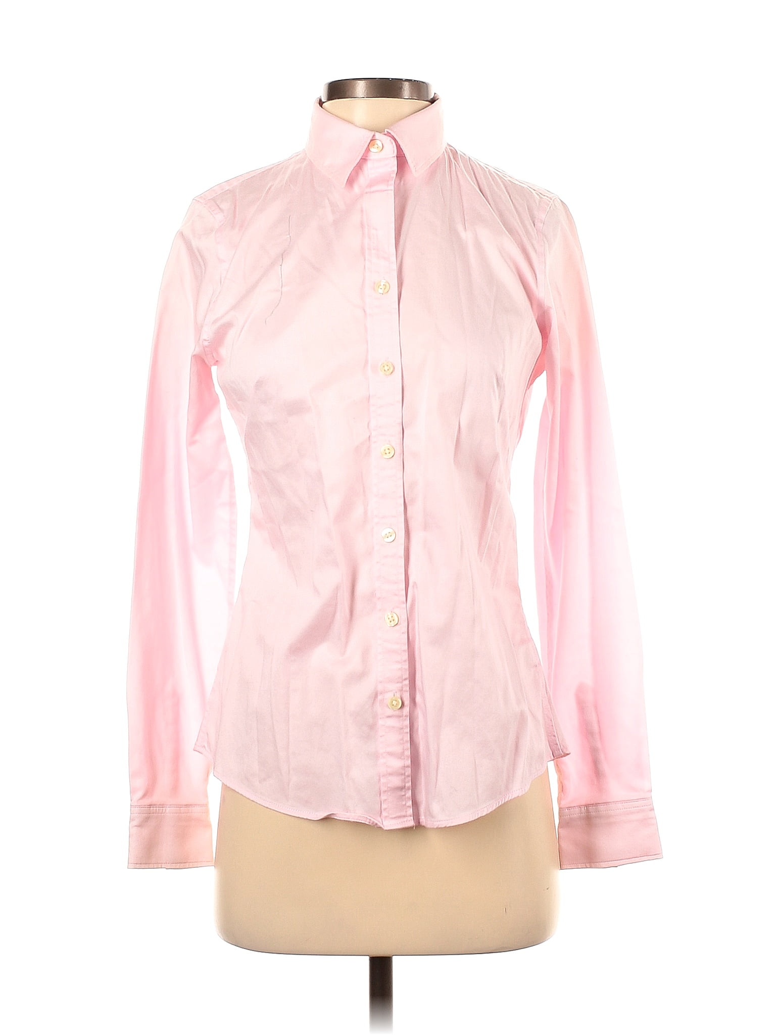 Banana Republic Pink Long Sleeve Button Down Shirt Size 4 75 Off