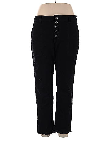 Denim Regular Pants Inseam 77 cm Black