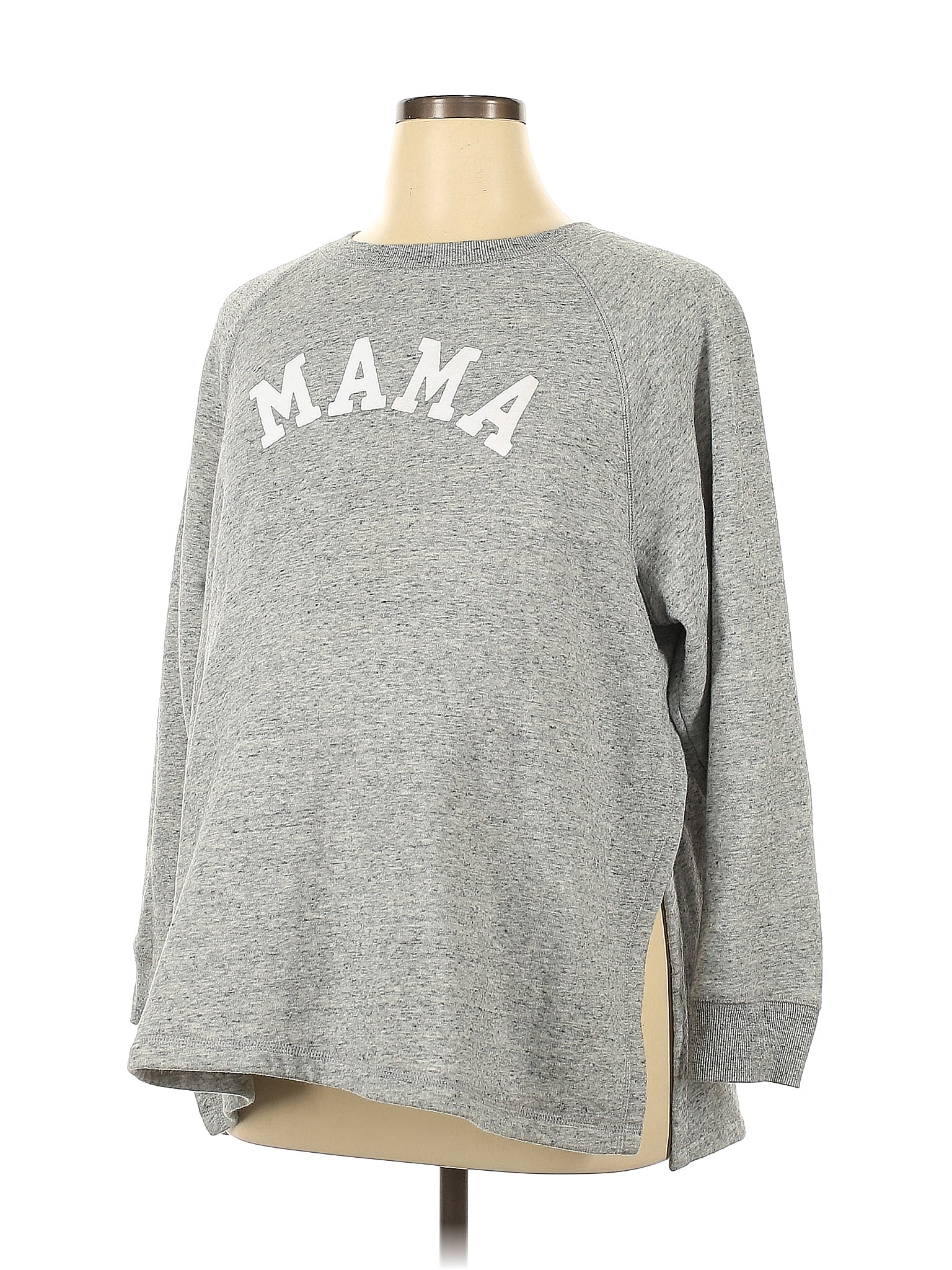Old Navy - Maternity Graphic Marled Gray Sweatshirt Size XL (Maternity) -  37% off