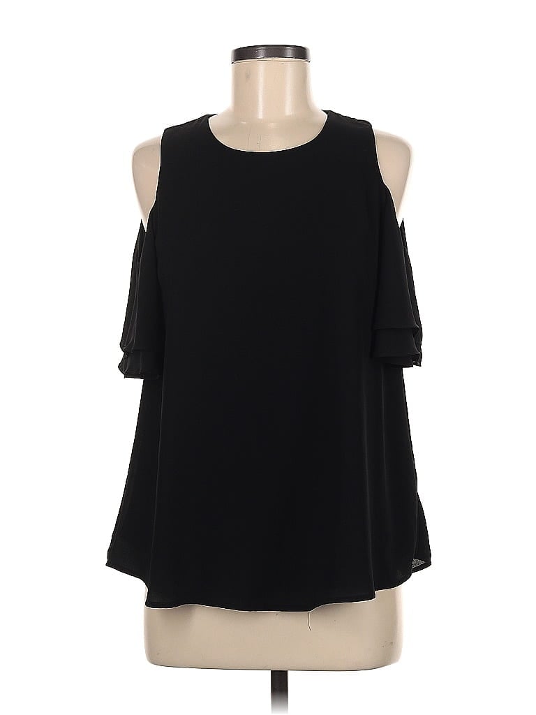 Click to view more detailed imagery on our partner's website Pre-owned Veronica M Short Sleeve Blouse In Black