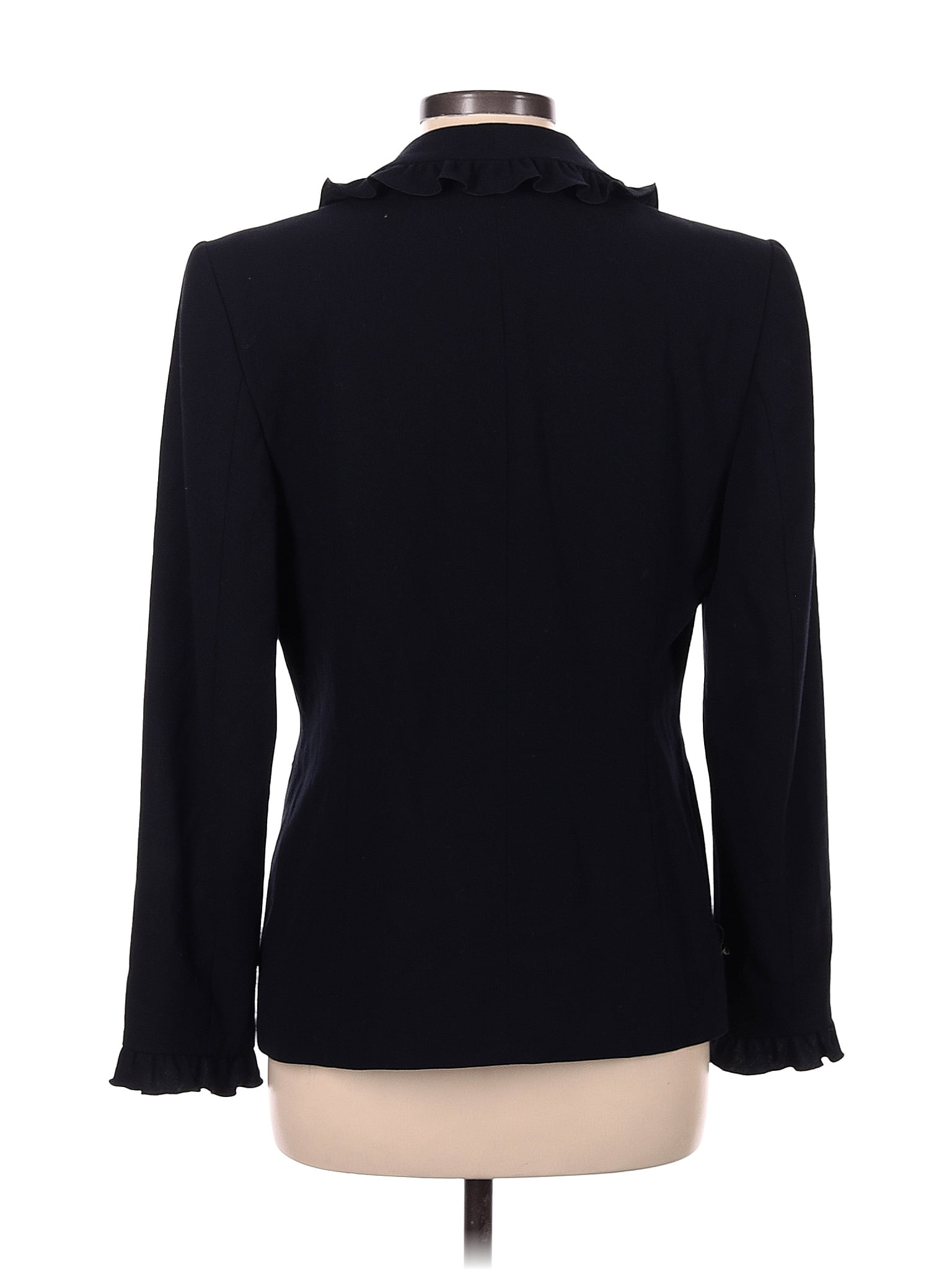 Escada 100% Virgin Wool Solid Black Wool Blazer Size 38 (EU) - 86% off