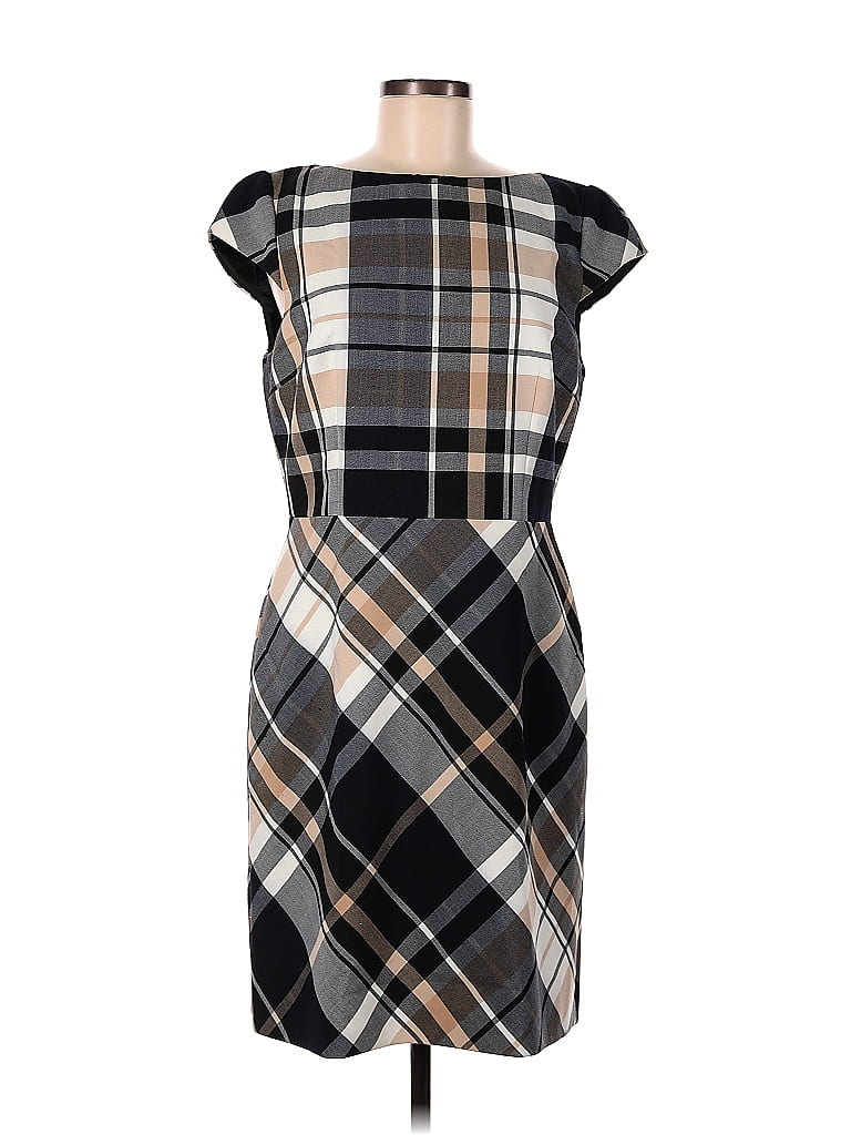 Karen Millen Plaid Multi Color Black Cocktail Dress Size 10 74 off