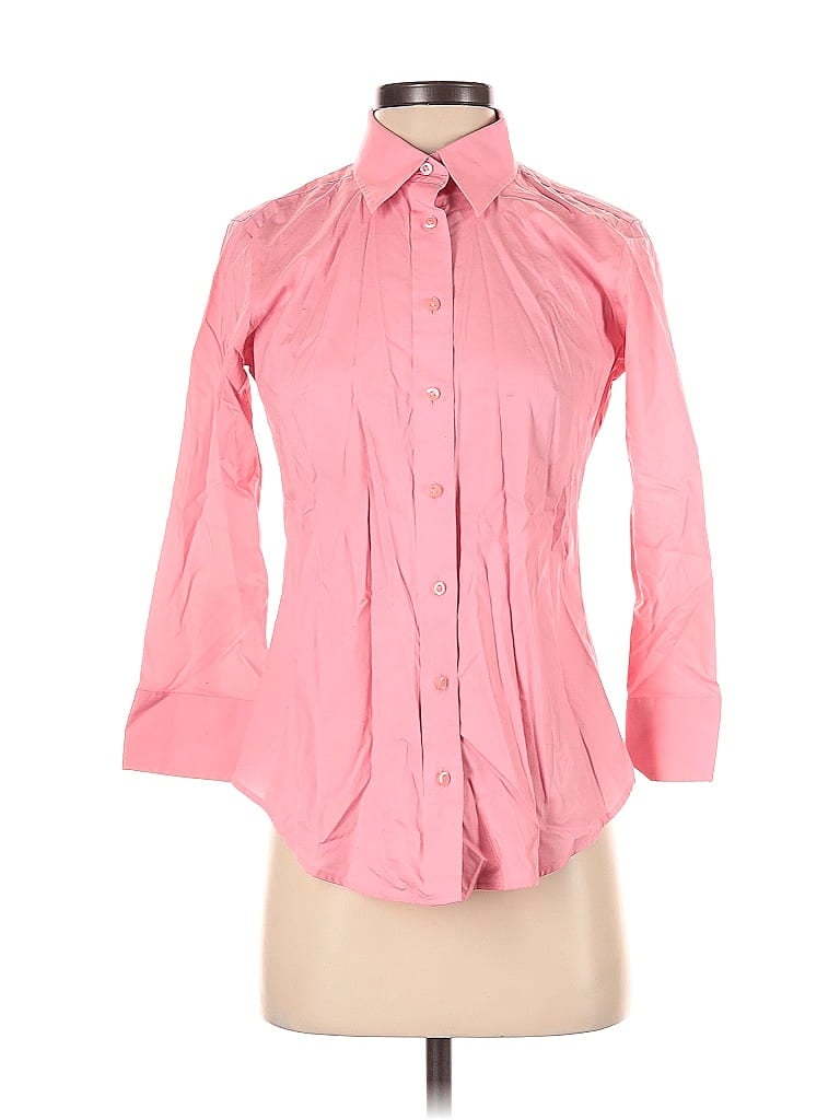Lady Hathaway Pink 3/4 Sleeve Button-Down Shirt Size S - photo 1