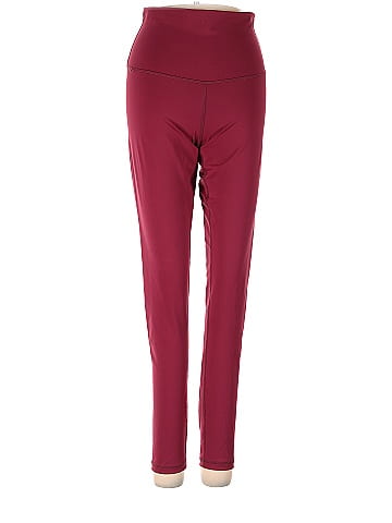 DYI Define Your Inspiration Solid Maroon Burgundy Active Pants Size S - 68%  off