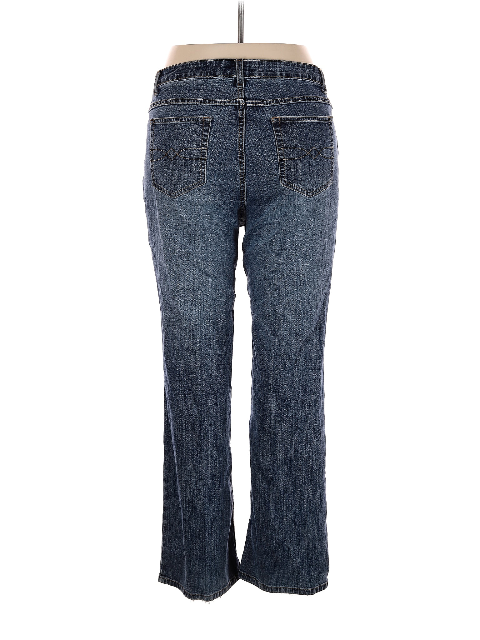 Faded Glory 100% Cotton Solid Blue Jeans Size 14 - 32% off