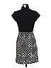 Xtraordinary Houndstooth Argyle Checkered-gingham Grid Tweed Chevron-herringbone Graphic Black Casual Dress Size M - photo 2