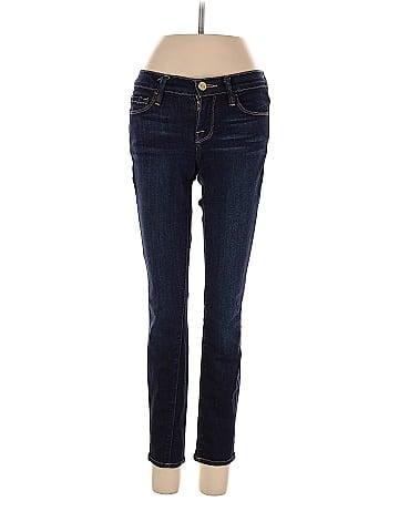 FRAME Denim Solid Blue Jeans Size 2 - 85% off