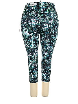 RBX Leopard Print Multi Color Teal Active Pants Size 3X (Plus) - 64% off