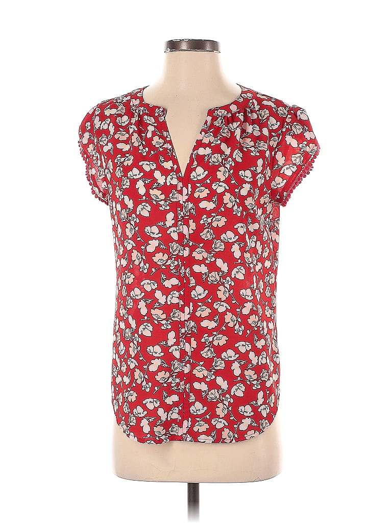 Fun2Fun 100% Polyester Red Short Sleeve Blouse Size S - photo 1