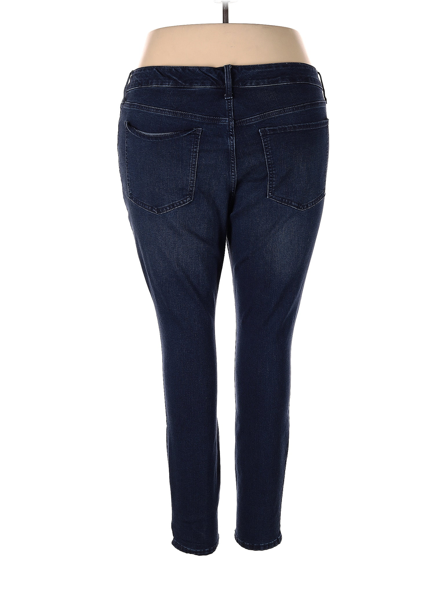 Terra & Sky Solid Navy Blue Jeans Size 2X (Plus) - 28% off