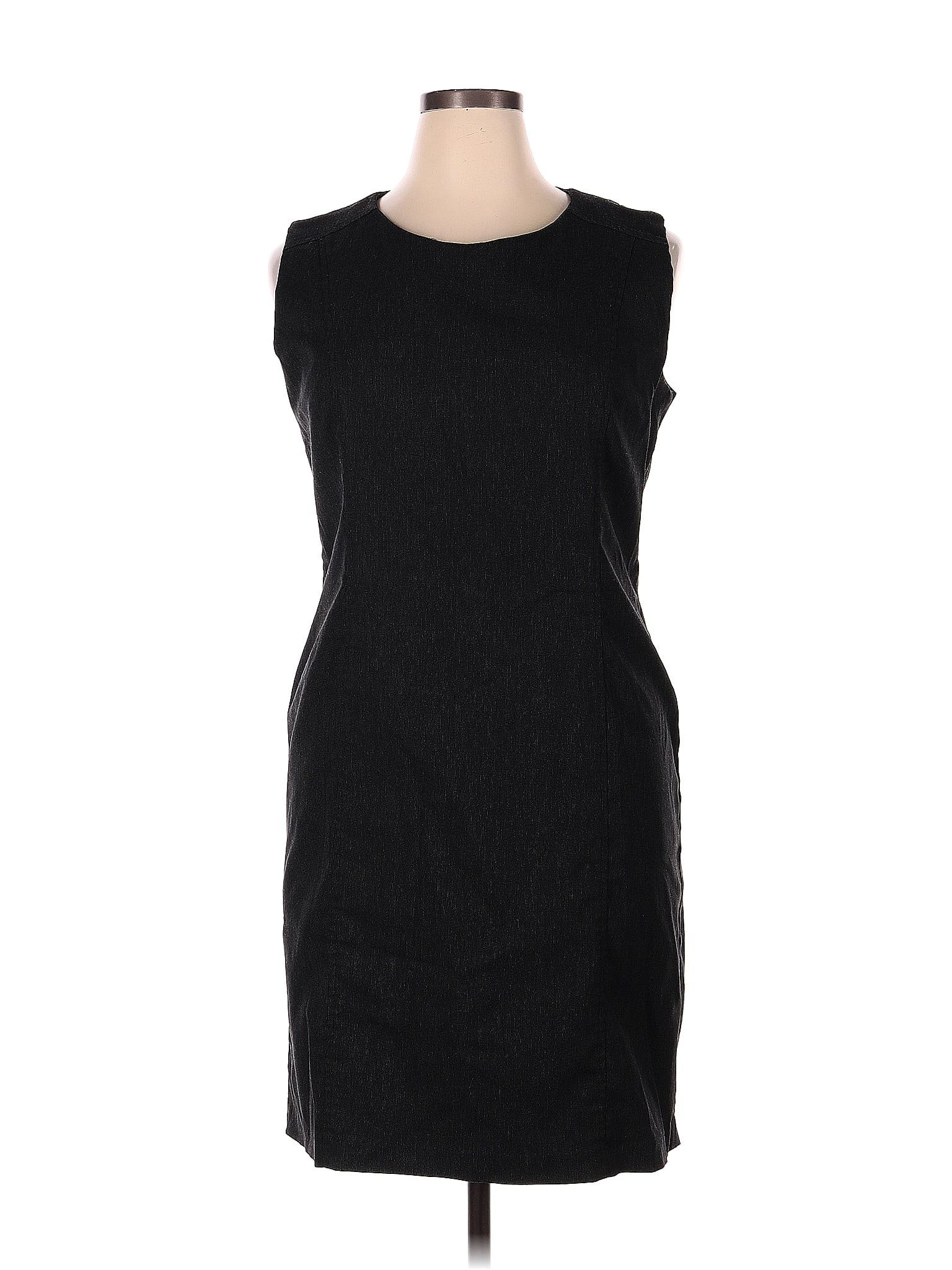 R&K Originals Solid Black Casual Dress Size 14 - 48% off