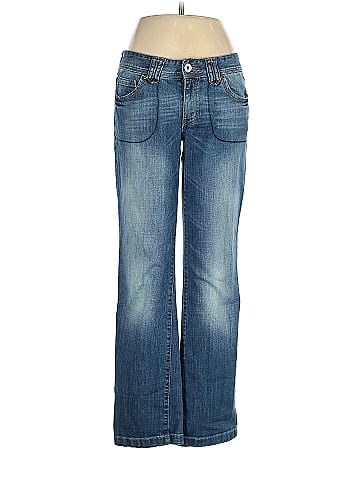 CALVIN KLEIN JEANS Solid Blue Jeans Size 6 - 69% off | ThredUp