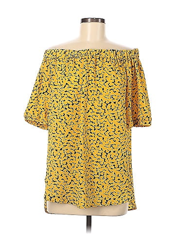 Michael kors best sale yellow blouse