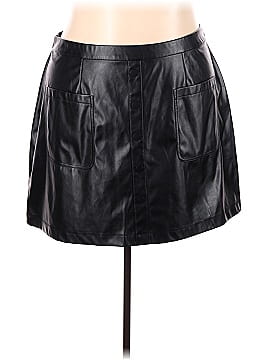 Ava & Viv Faux Leather Skirt (view 1)