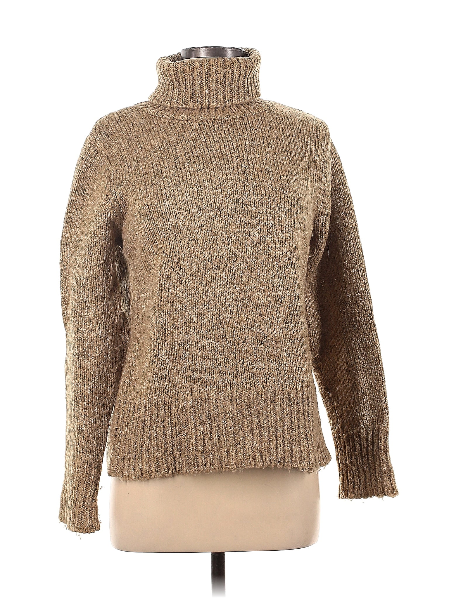 Hennes Color Block Marled Tan Turtleneck Sweater Size M - 53% off | ThredUp