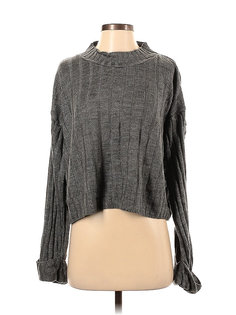 Nasty Gal Inc. 100% Acrylic Gray Pullover Sweater Size Sm - Med - photo 1