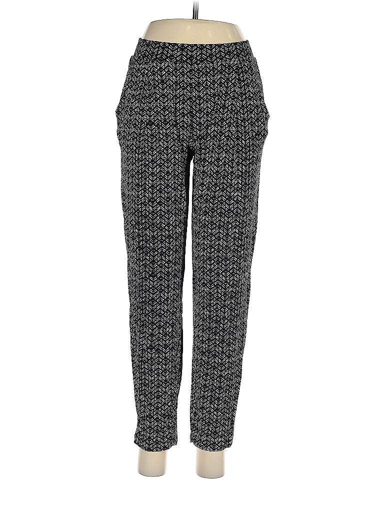 M&S Collection Houndstooth Jacquard Marled Tweed Fair Isle Gray Casual Pants Size 8 - photo 1