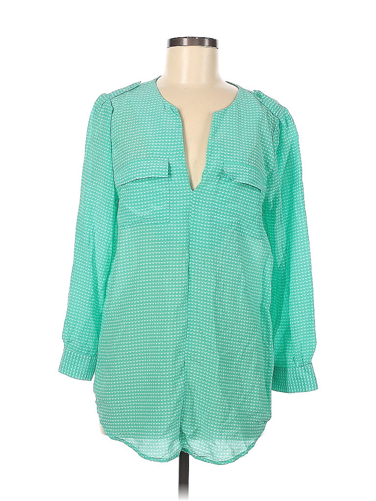 Joie 100 Silk Teal Long Sleeve Blouse Size M 81 Off Thredup