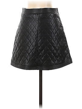Aqua Faux Leather Skirt (view 2)