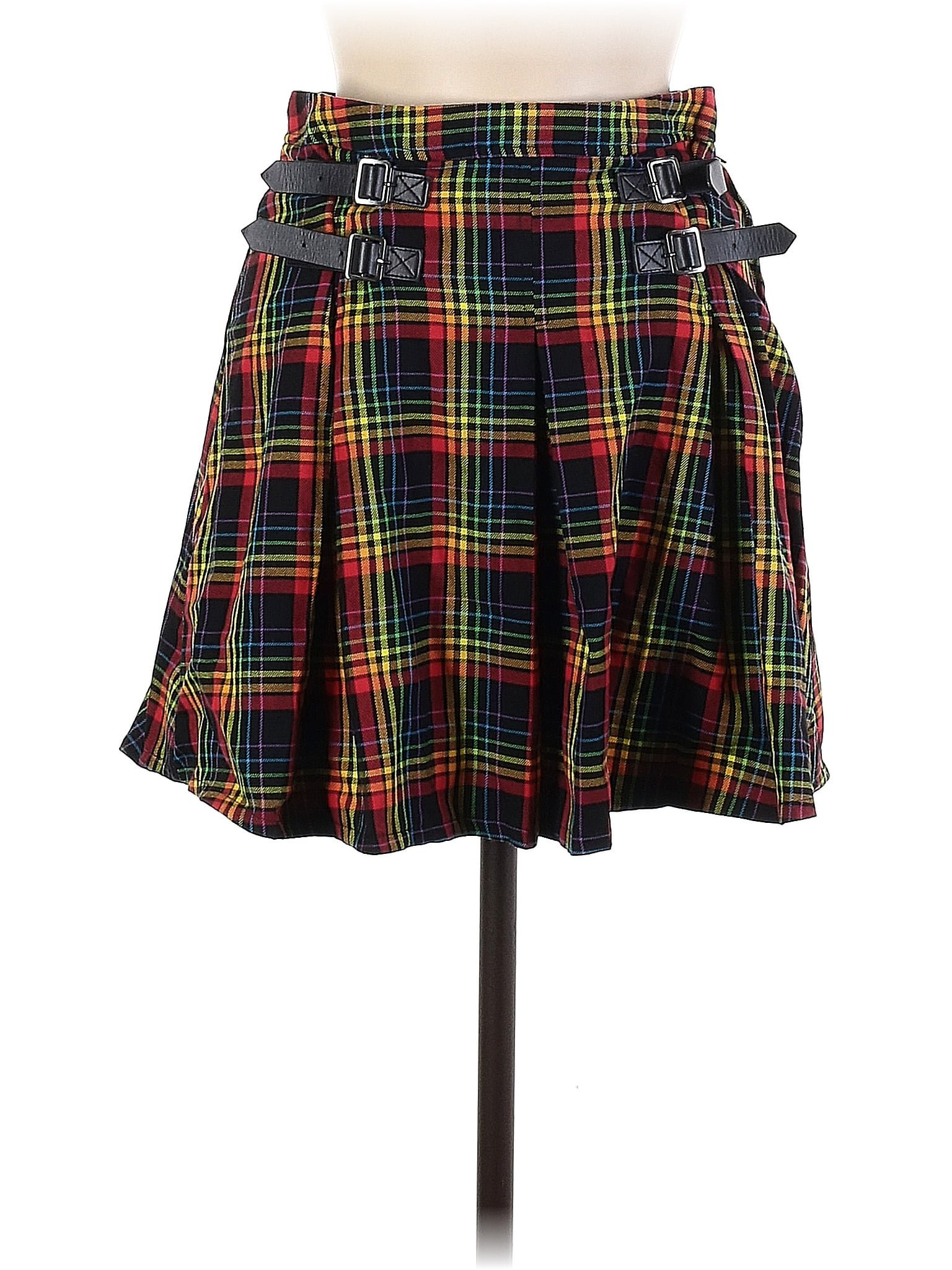 Hot Topic Plaid Multi Color Red Casual Skirt Size M - 39% off