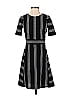 White House Black Market Stripes Black Casual Dress Size 2 - photo 1