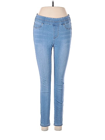 Just Black Solid Blue Jeggings 28 Waist (Petite) - 70% off