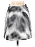 Polly 100% Polyester Checkered-gingham Houndstooth Argyle Grid Plaid Black Casual Skirt Size 2 - photo 1